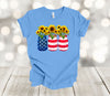 American Flag Jars Filled With Sunflowers, Premium Soft Tee, Plus Sizes Available 3x, 4x, 4th Of July, Independence Day