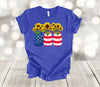 American Flag Jars Filled With Sunflowers, Premium Soft Tee, Plus Sizes Available 3x, 4x, 4th Of July, Independence Day