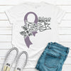 Alzheimer's Disease, Remember For Those Who Cannot, Alzheimer Support, Purple Ribbon, Premium Soft Unisex Tee, 3x, 4x, Plus Sizes Available