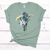 Beautiful Blue Flowers, Pretty Flowers, Flower Shirt, Floral Tee, Premium Unisex Tee, Plus Size 2x, 3x, 4x Plus Size Available