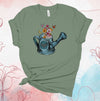 Always Choose Joy, Watering Can, Butterflies, Floral Tee, Premium Unisex Tee, Plus Size 2x, 3x, 4x Plus Size Available