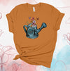 Always Choose Joy, Watering Can, Butterflies, Floral Tee, Premium Soft Unisex Tee, Plus Size 2x, 3x, 4x Plus Size Available