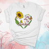 You Are My Sunshine, Sunflowers, Butterfly, Floral Heart, Premium Soft Unisex Shirt, Plus Sizes 2x, 3x, 4x Available,