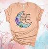 All Good Things Are Wild And Free, Moon And Flowers, Wild Flowers, Premium Soft Unisex Shirt, Plus Sizes 2x, 3x, 4x Available,