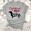 Dachshund Through The Snow, Weiner Dog Tee, Dog Lover, Christmas Dog, Premium Cotton Unisex Shirt, Plus Size Available 2x, 3x, 4x, Holiday