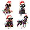 Christmas Dog Raglan, Dog Tangled In Christmas Lights, Choose Your Dog, Premium Raglan 3/4 Sleeve, Plus Size Available 2x, 3x Holiday Shirt