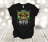 St Patrick's Day Shirt, Lucky Heifer, Highland Cow, Premium Soft Unisex Tee, Plus Size 2x, 3x, 4x Available