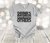 Drinking Shirt, Drinks Well With Others, Funny Friend Shirt, Premium Soft Tee, Plus Sizes 3x, 4x Available