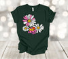 Flower Shirt, Pink And White Daisies, Premium Soft Unisex Tee Shirt, Plus Sizes Available