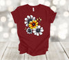 Flower Shirt, Yellow And White Daisies, Premium Soft Unisex Tee Shirt, Plus Sizes Available