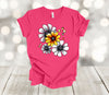 Flower Shirt, Yellow And White Daisies, Premium Soft Unisex Tee Shirt, Plus Sizes Available