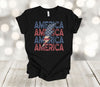 Independence Day Shirt, America Repeating, Patriotic Shirt, Premium Soft Tee Shirt, Plus Sizes Available 2x, 3x, 4x,