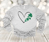 Saint Patrick's Day Long Sleeve, Heart With Clovers, Lucky Shirt, Bella Canvas Long Sleeve Unisex, 2x, 3x, Plus Size Available