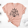 The Sea Is Calling I Must Go, Bella Canvas Tee, Pick From Several Colors, Super Soft Tee Shirt