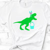 T-Rex With Bunny Ears And Easter Basket, Bella Canvas Tee, Choice Of Colors , Soft Tee Shirt, Easter Shirt