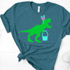 T-Rex With Bunny Ears And Easter Basket, Bella Canvas Tee, Choice Of Colors , Soft Tee Shirt, Easter Shirt