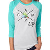 Camping Raglan, Camp Life, Camping Family, Next Level Raglan Three Quarter Sleeve, Choice Of Colors