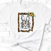 Easter Shirt, Bunny Rabbit, Leopard Print Frame, Bella Canvas Tee, Choice Of Colors, Soft Tee Shirt