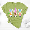 Easter Shirt, Gnome Bunnies With Egg, Carrot And Chocolate Bunny, Bella Canvas Tee, Choice Of Colors , Soft Tee Shirt