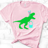 T-Rex With Bunny Ears And Easter Basket, Bella Canvas Tee, Choice Of Colors , Soft Tee Shirt, Easter Shirt