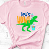 Let's Hunt, Dinosaur Bunny, Bella Canvas Tee, Choice Of Colors , Soft Tee Shirt, Easter Shirt