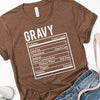 Gravy Ingredients, Heather Brown Bella Canvas Tee, Soft Tee Shirt, Food Shirt