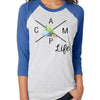 Camping Raglan, Camp Life, Camping Family, Next Level Raglan Three Quarter Sleeve, Choice Of Colors