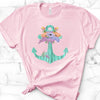 Wooden Anchor And Flowers, Premium Soft Unisex Shirt