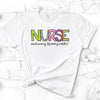 Nurse Scrub Wearing Life Saving Rockstar! , Bella Canvas Tee, Choice Of Colors , Soft Tee