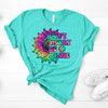 Don't Worry Be Hippie, Tie Dye Sunflower, Hippie Shirt, Bella Canvas Tee, Choice Of Colors , Soft Tee Shirt