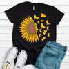 Sunflowers and Butterflies, Bella Canvas Tee, Pick From Several Colors, Super Soft Shirt