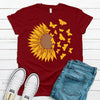 Sunflowers and Butterflies, Bella Canvas Tee, Pick From Several Colors, Super Soft Shirt