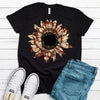 Fall Tie Dye Sunflower, Bella Canvas Tee, Pick From Several Colors, Super Soft Shirt