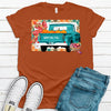 Happy Fall Y'all, Blue Truck, Bella Canvas Tee, Pick From Several Colors, Super Soft Shirt