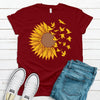 Sunflowers and Birds, Bella Canvas Tee, Pick From Several Colors, Super Soft Shirt