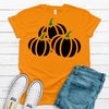 Three Pumpkins, Bella Canvas Tee, Pick From Several Colors, Super Soft Shirt