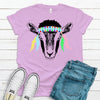 Goat With Feather Headband, Bella Canvas, Choice Of Colors, Goats