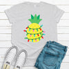 Christmas Pineapple, Premium  Unisex Tee, Plus Size 2x, 3x, 4x, Christmas Holiday Tee, Christmas Cactus, Beach, Tropical Christmas,