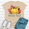 Fall Shirt, Hello Fall, Pumpkin And Leaves, Autumn Shirt, Fall Pumpkin, Premium Soft Unisex Tee, 2x, 3x, 4x, Plus Sizes Available