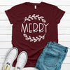 Merry, Simple Christmas,  Premium Cotton Unisex Tee, Plus Size 2x, 3x, 4x, Christmas Holiday Tee