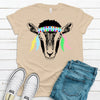 Goat With Feather Headband, Bella Canvas, Choice Of Colors, Goats