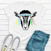 Goat With Feather Headband, Bella Canvas, Choice Of Colors, Goats