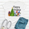 Happy Holidays Gnome Christmas Tree,  Premium Unisex Tee, Plus Size 2x, 3x, 4x, Christmas Holiday Tee