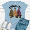 Christmas In Leopard, Pink Leopard, Premium Unisex Tee, Plus Size Available 2x, 3x, 4x, Christmas Shirt, Christmas Leopard Print Tree