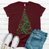 Pretty Colorful  Spiral Christmas Tree, Premium Tee, Choice Of Colors, Super Soft Tee Shirt, Green Design