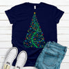 Pretty Colorful  Spiral Christmas Tree, Premium Tee, Choice Of Colors, Super Soft Tee Shirt, Green Design