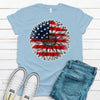 Us Flag Sunflower,  Premium Cotton Unisex Tee, Plus Size 2x, 3x, 4x, 4th Of July Shirt, Independence Day, Freedom