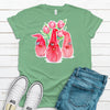 Three Pink Gnomes And Tulips, Premium Soft Tee, Soft Tee Shirt, Valentine Shirt, Couples Shirt, Gnome Valentine