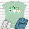 Saint Patrick's Day Gnomes, Premium Unisex Soft Tee Shirt, Plus Size Available, Lucky Gnomes, Irish Gnomes