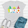 Summer Gnomes, Premium Cotton Tee , Soft Tee Shirt, Plus Size Available, Beach Gnomes, Summer Holiday